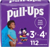 Pull-Ups Boys' Potty Training Pants Training Underwear Size 5, 3T-4T, 112 Ct, One Month Supply