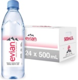 evian Natural Spring Water 500 mL/16.9 Fl Oz. (Pack of 24)