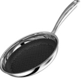 EOE Non-Stick Stainless Steel Pan 5-Ply Bonded Honeycomb Skillet Dishwasher and Oven Safe Nonstick