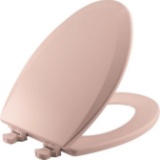 Bemis Lift-Off Venetian Pink Wood Elongated Toilet Seat