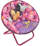 Disney Minnie Mouse Saucer Chair Pink Toddler Kids Seat Portable Character Comfortable Seating Sauce