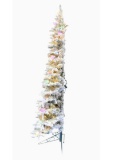 Fraser Hill Farm 7.5-ft. Snowy Christmas Half Tree with Flock, Warm White LED, and Frosted G40