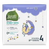 Seventh Generation Free and Clear Overnight Diapers, Size 4, 24 ct