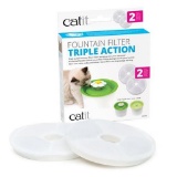 Catit Triple Action Fountain Filter - 2 pack and more