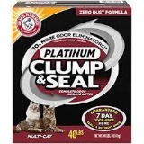 ARM and HAMMER Clump and Seal Platinum Cat Litter, Multi-Cat, 40 lb