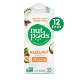 Nutpods Dairy-Free Hazelnut Creamer, Unsweetened, Whole30 Approved, 12 Pack