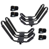 2 Pairs Kayak Rack J-Bar Car Roof Rack for Canoe Carrier SUP Paddle Surfboard Mount on Car SUV and T