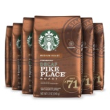 Starbucks Decaf Ground Coffee ? Pike Place Roast ? 100% Arabica ? 6 bags (12 oz. each)