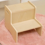 Wooden Toddler Step Stool For Kids, WOOD CITY Bathroom Potty Stool And Kitchen Stool- $32.95 MSRP