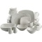 Gibson Home Zen Buffet Dinnerware Set, Service for 6 (39pcs), White (Square) - $92.94 MSRP