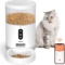 Peteme Automatic Cat Feeder, Smart Pet Feeder with APP Control, Food Dispenser, White and Grey