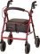 Nova Medical Products Zoom Rollator Walker (22 Inch, Red)(4222RD)