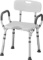 NOVA Medical Products Shower and Bath Chair with Back and Arms and Hygienic Design, White, 1 Count