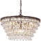 Wellmet Crystal Chandelier, 6-Light 5 Tiers Farmhouse Crystal Light, Adjustable Hanging $239.99 MSRP
