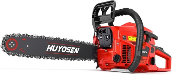 Huyosen 60CC 2-Stroke Gas Powered Chainsaw, 20-Inch Chainsaw (6020E) - $157.99 MSRP