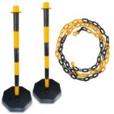 2 Traffic Delineator Poles | Plus Chain Included | Better Than Cones | Perfect Parking Post