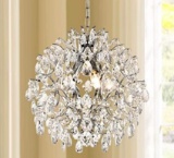 Bestier Modern Pendant Chandelier Crystal Raindrop Lighting Ceiling Light Fixture Lamp