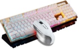 Rechargeable Keyboard and Mouse,Suspended Keycap Mechanical Feel Backlit Gaming Keyboard Mouse Set