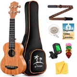 Donner Soprano Ukulele Beginner Kit Mahogany Professional 21 inch Ukelele (DUC-1 21) - $89.99 MSRP