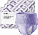 Solimo Incontinence and...Postpartum Underwear for Women,Maximum Absorbency,Medium, 60 Ct 3 Pack of 