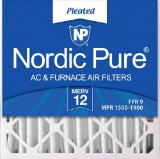 Nordic Pure 20x20x4 MERV 12 Pleated AC Furnace Air Filters 2 Pack (20x20x4M12-2) - $37.52 MSRP