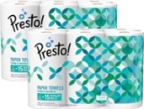 Amazon Brand - Presto! Flex-a-Size Paper Towels, Huge Roll, 12 Count = 30 Regular Rolls $23.08 MSRP