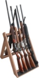 Rush Creek Creations Deer Camp Portable Folding 10 Gun Storage Rack