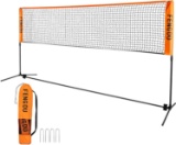 FENGDU Portable Badminton Net Set, Adjustable Height Tennis Net, Black/Orange,...10FT...$45.99 MSRP