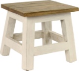 Antique Revival Porthos Home Wood Step Stool/Accent Made of Mahogany in Chic Lightly Distressed