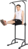SogesPower Pull Up Dip Station Power Tower Height Adjustable Strength Training Fitness Workout