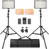 LED Video Light Kit With 79'' Adjustable Light Stand, 2-Pack Dimmable Photography - $129.99 MSRP