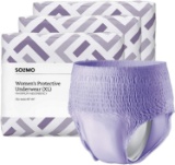 Solimo Incontinence and Postpartum Underwear for Women XL, 48 ct, 3 Pk of 16