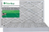 FilterBuy 12x24x1 Air Filter MERV 8, Pleated HVAC AC Furnace Filters (4-Pack, Silver) - $28.48 MSRP