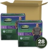 Depend Night Defense Incontinence Underwear for Men, Overnight, Disposable, Large, $23.02 MSRP