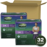 Depend Night Defense Incontinence Underwear for Men, Overnight, Disposable, Small/Medium $43.00 MSRP
