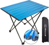 MSSOHKAN Camping Tables with Aluminum Table Top Ultralight Camp Table with Carry Bag