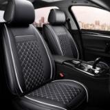 FREESOO Car Seat Cover Front Only (Black White 4-2PCS), $89.99