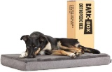 Barkbox Memory Foam Platform Dog Bed, Medium, Gray