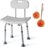 Shower Chair Set of 3 - Includes Back Scrubber and Additional Sponge (B07Y2FD431) - $39.99 MSRP