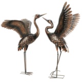 Chisheen Garden Statue Outdoor Heron Crane Yard Art Sculpture,46 inch (2-Pack)