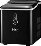 IKICH Ice Maker Countertop, 26lbs 24Hrs, 9 Cubes Ready in 7mins, Portable Electric Ice Maker