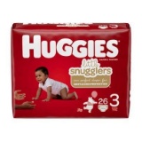 Huggies Little Snugglers Baby Diapers, Size 3 - 26 ct Per Pack