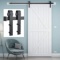 Genius Iron 6.6FT Single Barn Door Hardware, Classic Design Standard Track with Upgraded Nylon Beari