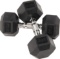 BalanceFrom Rubber Encased Hex Dumbbell 25 Pounds, Pair
