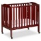 Dream On Me 3-in-1 Folding Portable Crib in Cherry