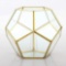 Banord Golden Tabletop Geometric Terrarium, 7.8 x 7.8 x 6.5 Inches Metal With Glass- $16.57 MSRP