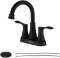 PARLOS 2-Handle Bathroom Sink Faucet High Arc Swivel Spout With Metal Drain Assembly - $42.99 MSRP