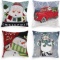 Ellendi Christmas Pillow Covers 18 X 18, Set of 4 - Snowman and Santa Decorative Throw Pillow...