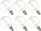 MRDENG LED Dimmable Light Bulbs 40 Watt (MRDENG-G16.5) and 5 Pieces White Planters with Saucer