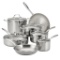Tramontina 12-Piece Tri-Ply Clad Stainless Steel Cookware Set, with Glass Lids - $239.95 MSRP